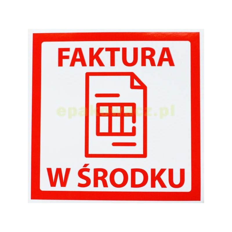 Etykiety FAKTURA W ŚRODKU - 100 szt.